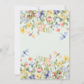 Baby in Bloom Wildflower Garden Baby shower Kaart (Achterkant)
