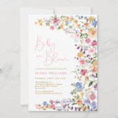 Baby in Bloom Wildflower Girl Baby shower Kaart (Voorkant)