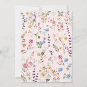 Baby in Bloom Wildflower Girl Baby shower Kaart (Achterkant)