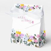 Baby in Bloom  Wildflower Lawn Wit Bedankdoosjes (Voorkant Zijde)