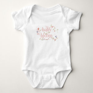 Baby in Bloom Wildflower Meisje Roze Baby shower Romper