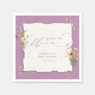 Baby in Bloom Wildflower Modern Baby shower Servet