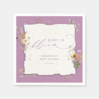 Baby in Bloom Wildflower Modern Baby shower Servet
