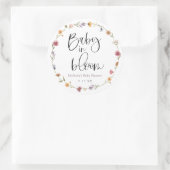 Baby in Bloom Wildflower Ronde Sticker (Tas)