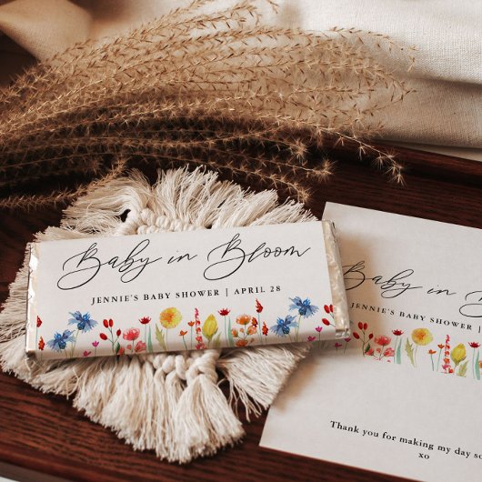 Baby in Bloom Wildflower Snoep Bar Wrapper Flyer