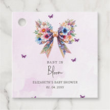 Baby in Bloom Wildflowers Bow Girl Baby shower
