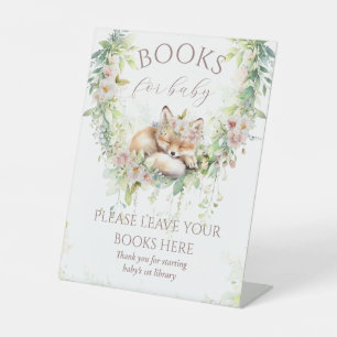Baby in Bloom Woodland Bloemen Baby Meisje Douche Reclamebord Met Voetstuk