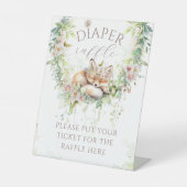Baby in Bloom Woodland Bloemen Baby Meisje Douche Reclamebord Met Voetstuk (Voorkant)
