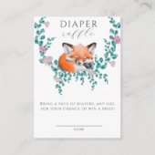 Baby in Bloom Woodland Fox Luierloterij Informatiekaartje (Voorkant)