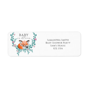 Baby in Bloom Woodland Vos Baby Shower Etiket