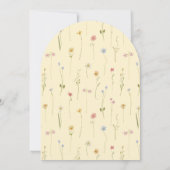 Baby in Bloom Zomer geel wilde bloem baby shower Kaart (Achterkant)