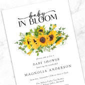 Baby in Bloom Zonnebloem Baby shower Kaart