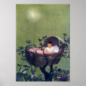 Baby in Cradle in Tree Lullaby Poster (Voorkant)
