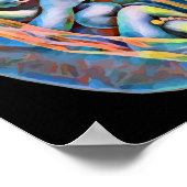 Baby in de Abstracte anatomische kunst van de baar Poster (Hoek)