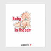 Baby in de autosnede sticker (Vel)