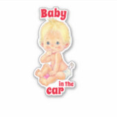 Baby in de autosnede sticker (Voorkant)
