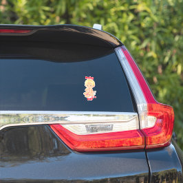 Baby in de autosnede sticker