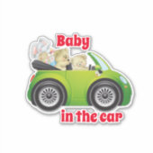 Baby in de autosnede sticker (Voorkant)