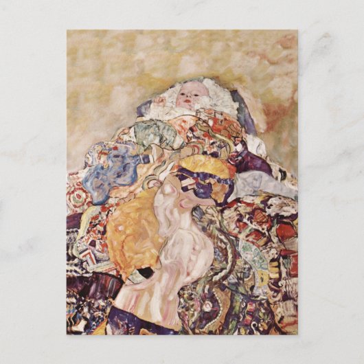 Baby in een kort gekleurd Kilt Briefkaart (Voorkant)