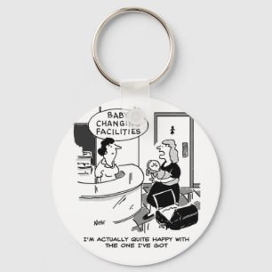 Baby in een winkel. Funny Cartoon Sleutelhanger