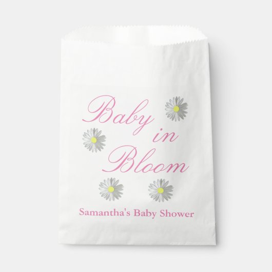 Baby in het Baby shower Bloom Bedankzakje (Voorkant)