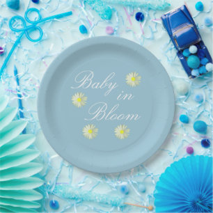 Baby in het Baby shower Bloom Papieren Bordje