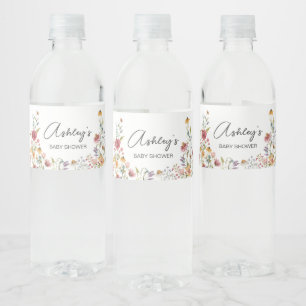 Baby in het Baby shower Bloom Waterfles Etiket