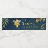 Baby in het Baby shower Bloom Waterfles Etiket (Enkel label)