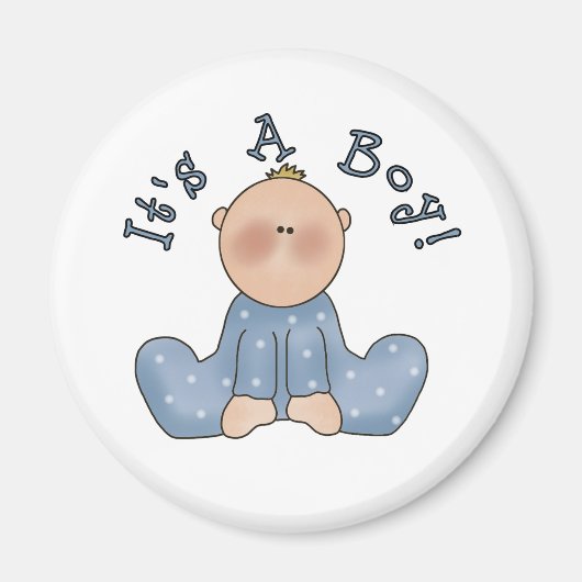 Baby in Sleeper Het is een jongen Magneet (Voorkant)