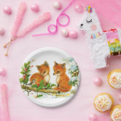 Baby in sneeuwkerstpapier Bord (Feest)