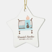 Baby in Wieg Ornament (Links)