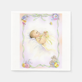 Baby infant baptism christening design servetten