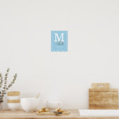 Baby Initiaal Monogram kinderkamer Poster (Keuken)