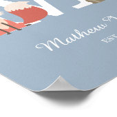 Baby Initiaal Monogram Nursery Poster (Hoek)