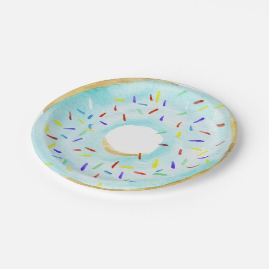 Baby-inktschoeisel PapierBorden, jongen blauwe don Papieren Bordje (Gekanteld)