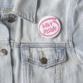 Baby Inside Button - Roze (In situ)