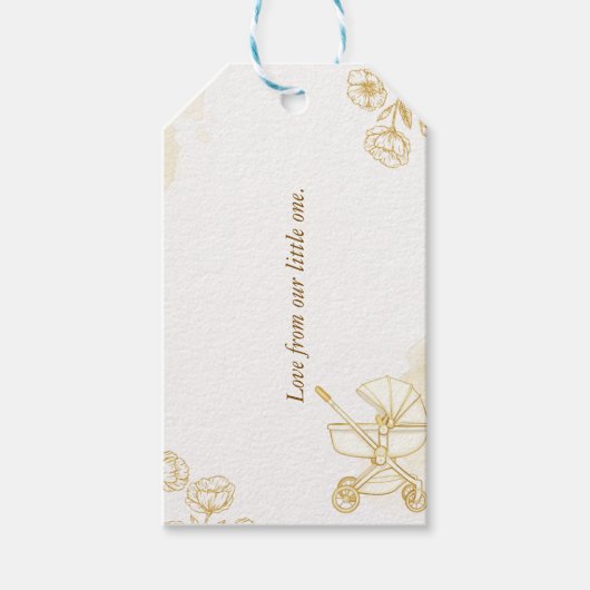 Baby Invitation - Cute Stamp Cadeaulabel (Voorkant)