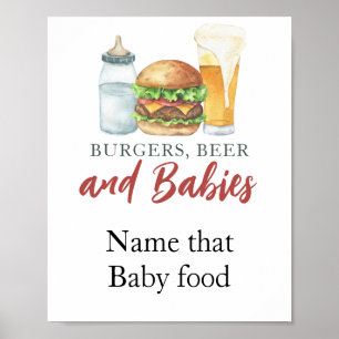 Baby is bier brouwen Naam dat baby eten Poster