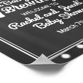 Baby is Breedkoraal- en Chalkboard Welkomstschoen Poster (Hoek)