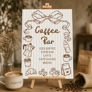 Baby is Brewing Baby Shower Coffee Bar Poster