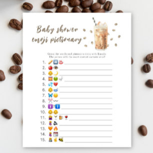 Baby is brewing baby shower Emoji afbeelding spel