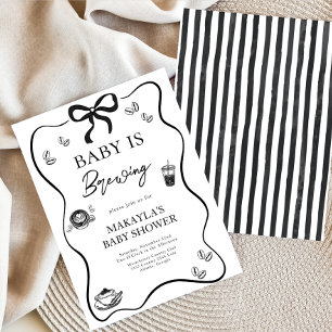 Baby is Brewing boog Coffee Espresso Baby Shower Kaart