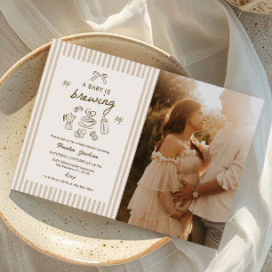 Baby is Brewing Coffee Baby Shower Foto Kaart