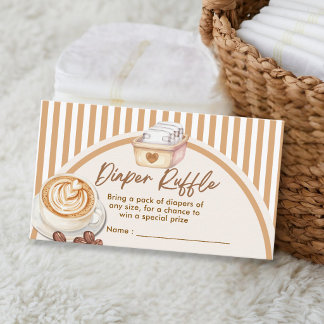 Baby Is Brewing Coffee Baby Shower Luier Ruffle Informatiekaartje