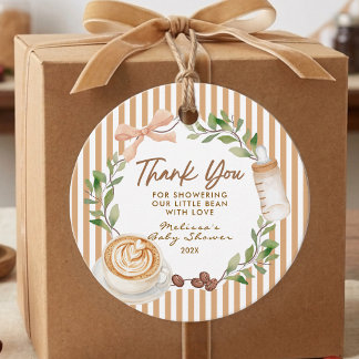 Baby Is Brewing Coffee Baby Shower Thank You Bedankjes Labels