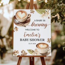Baby is Brewing Coffee Baby Shower Welkom Bord
