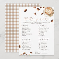 Baby is Brewing Coffee Bean Baby Shower spelkaart