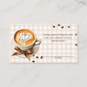 Baby is Brewing Coffee Bean Thema Baby Shower Informatiekaartje
