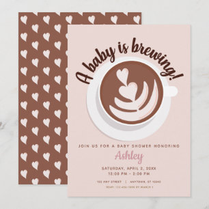 Baby is Brewing Coffee Brunch Baby shower Sprinkle Kaart