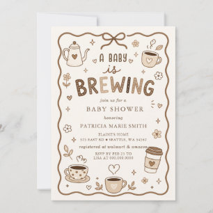 Baby is Brewing Coffee Geslacht Neutrale Baby Borr Kaart